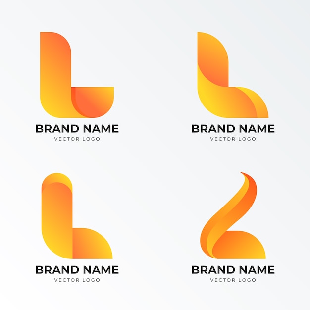 Free Vector gradient l letter logo template