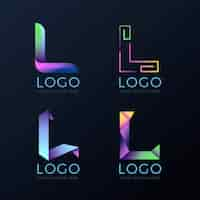 Free vector gradient l logo design template