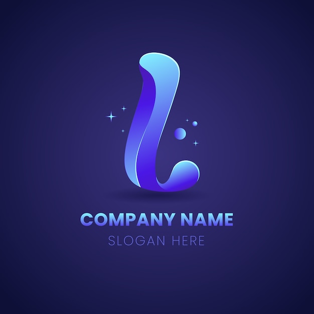 Free Vector gradient l logo template