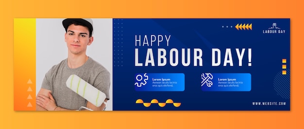 Gradient labor day twitter header