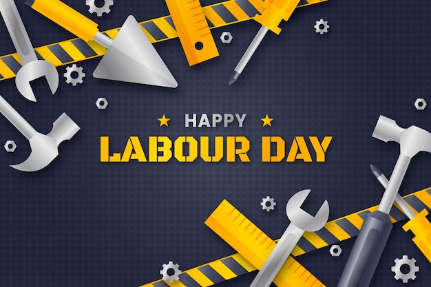 Gradient labour day illustration