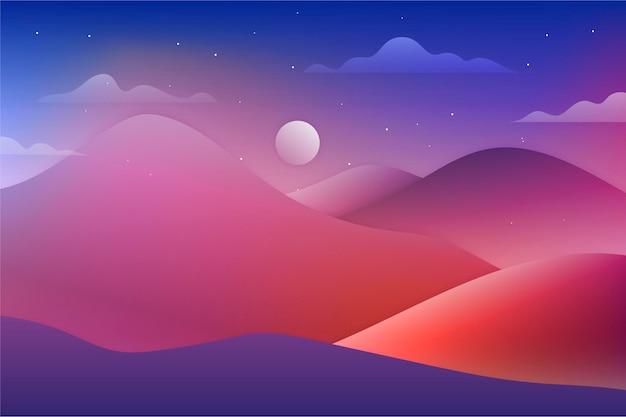 Free Vector gradient landscape design background