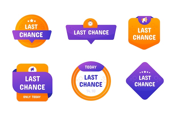 Gradient last chance labels