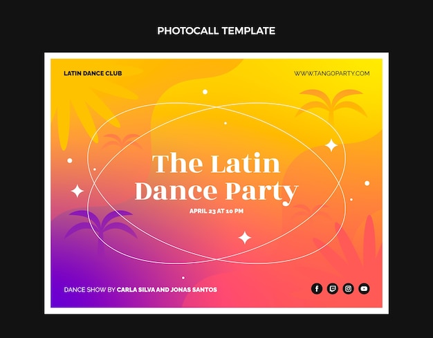 Gradient latin dance party photocall