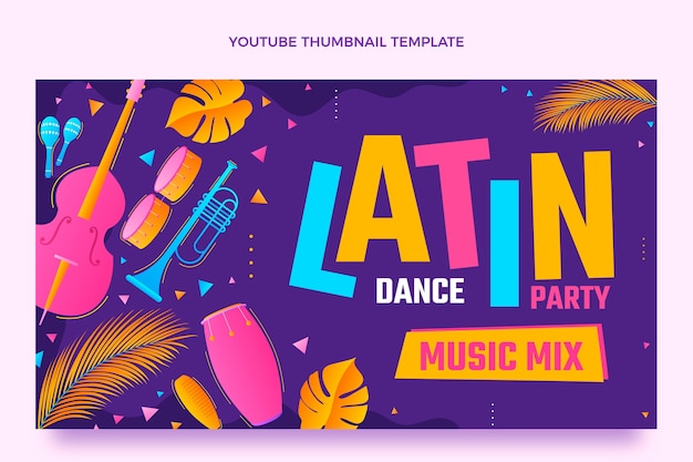 Gradient latin dance party youtube thumbnail