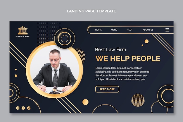 Free Vector gradient law firm template