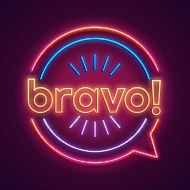 Gradient lettering bravo message