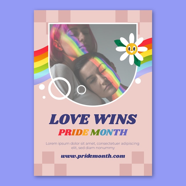 Free Vector gradient lgbt pride day lgbt poster or flyer