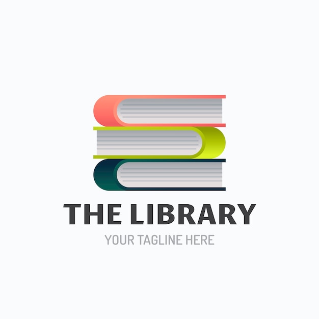 Free vector gradient library logo template