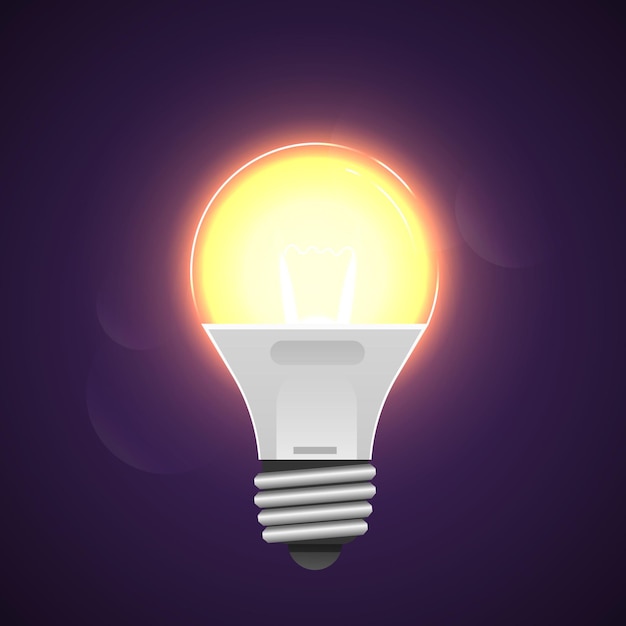 Free Vector gradient light bulb with electricity