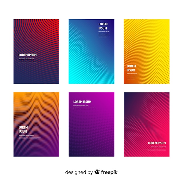 Gradient lines brochure collection