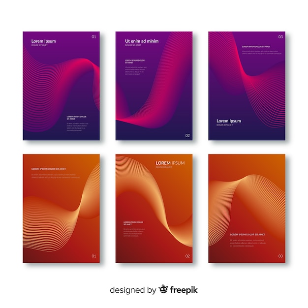 Gradient lines brochure collection