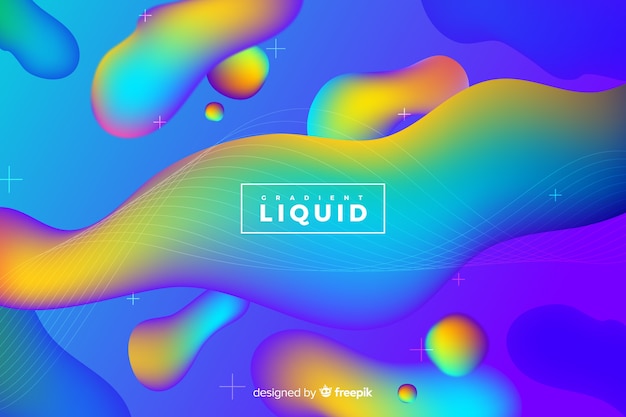 Free vector gradient liquid background