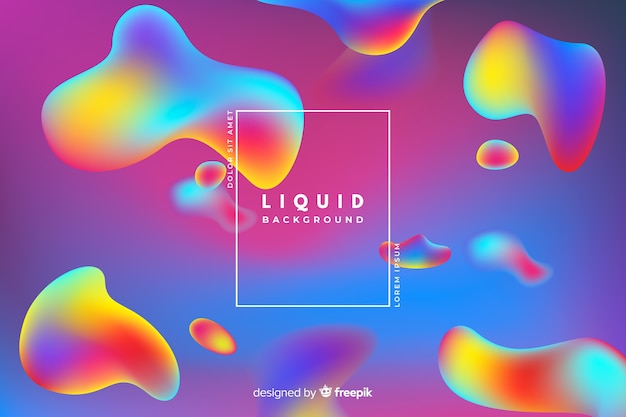 Gradient liquid shapes background