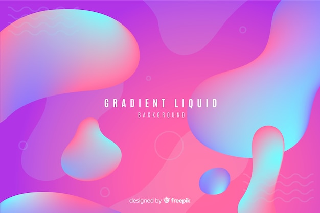 Gradient liquid shapes background