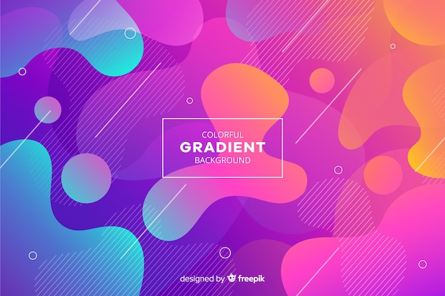 Gradient liquid shapes background