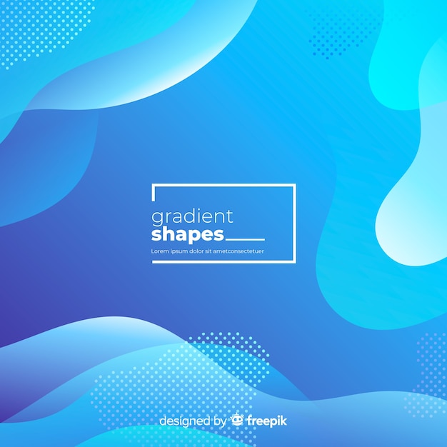 Gradient liquid shapes background