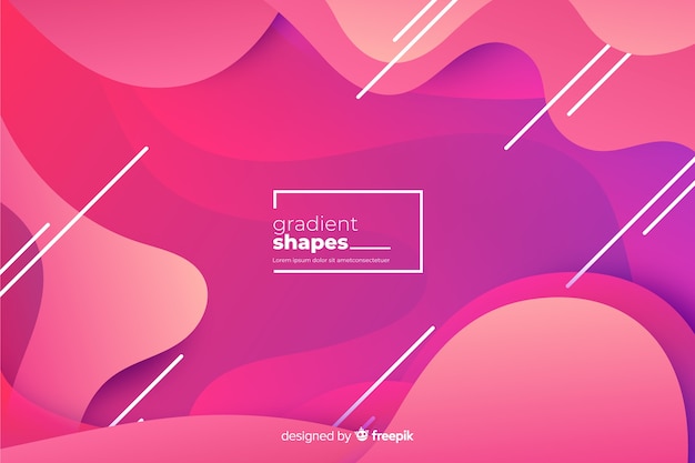 Gradient liquid shapes background