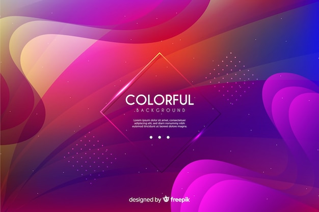 Gradient liquid shapes background