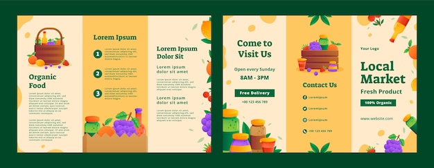 Free Vector gradient local market brochure