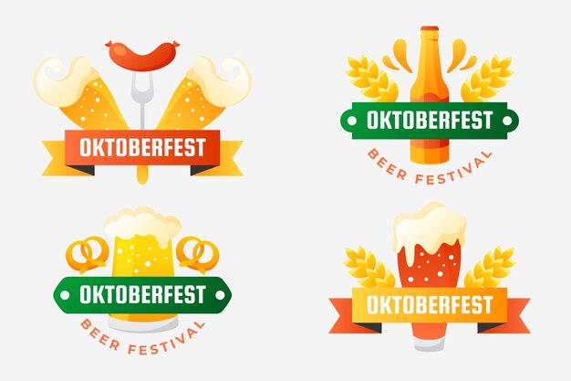 Gradient logo template for oktoberfest celebration