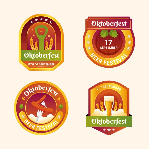 Gradient logo template for oktoberfest festival