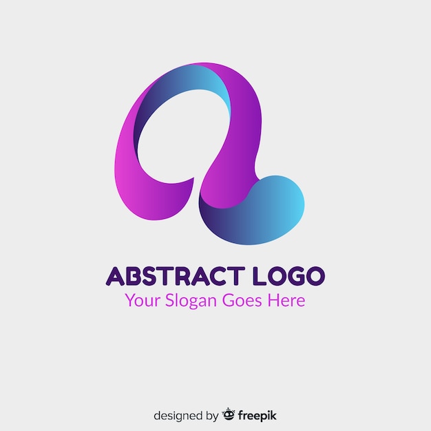 Gradient logo template with abstract shape