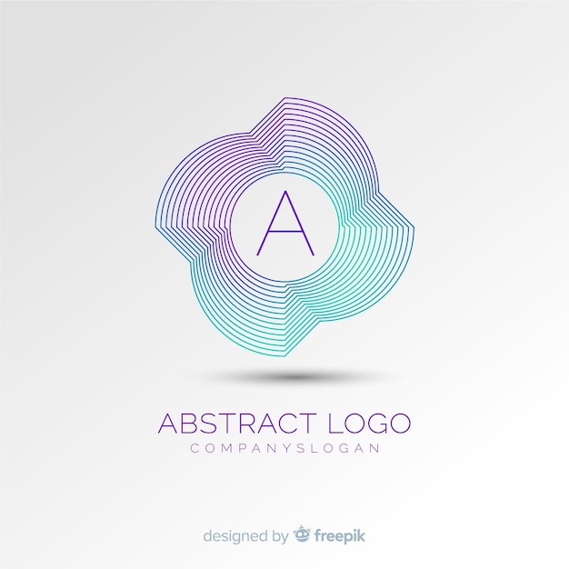 Gradient logo template with abstract shape