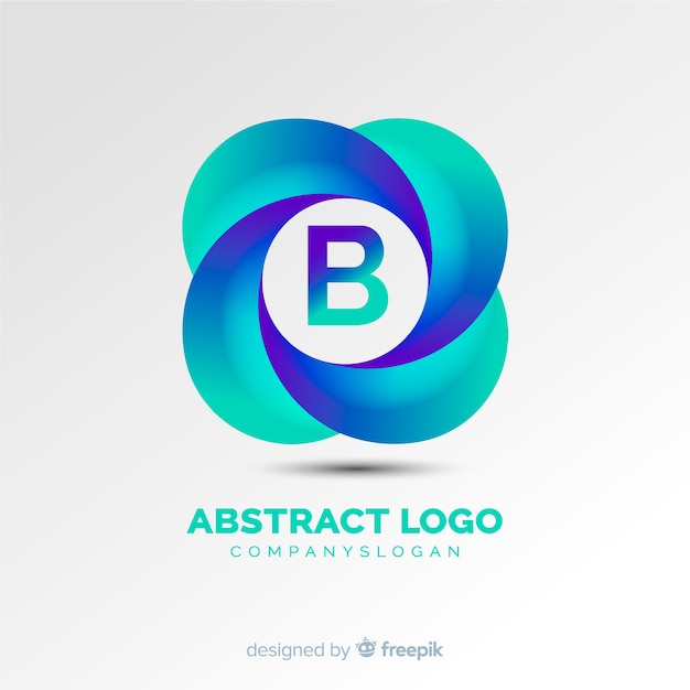 Free Vector gradient logo template with abstract shape