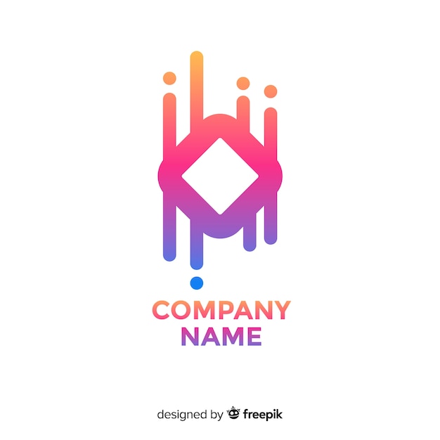 Gradient logo template with abstract shape