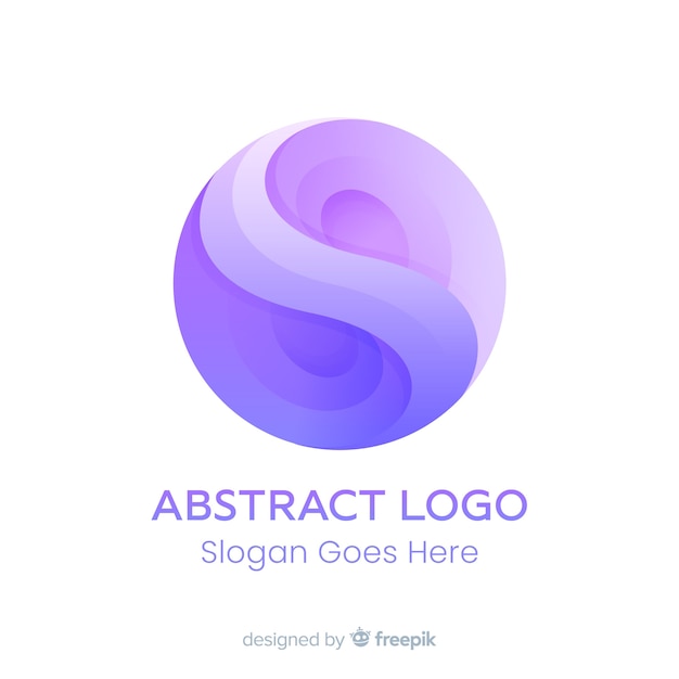 Gradient logo template with abstract shape