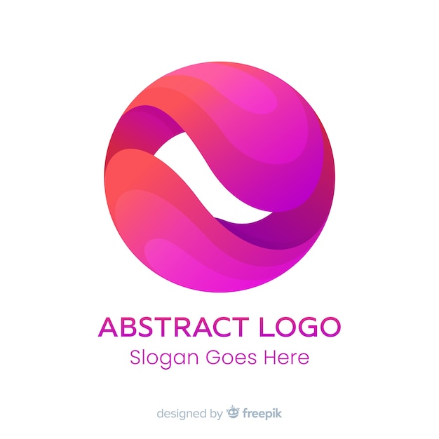 Gradient logo template with abstract shape