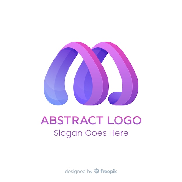 Gradient logo template with abstract shape