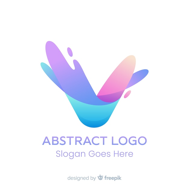 Gradient logo template with abstract shape