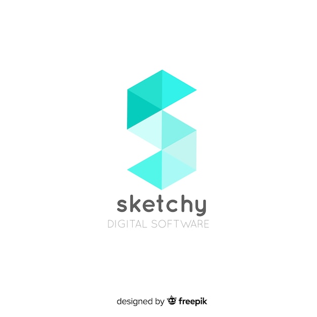 Gradient logo template with abstract shape