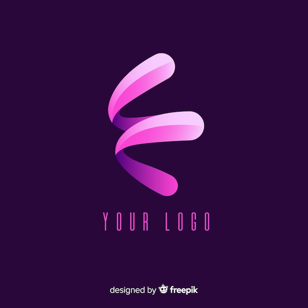 Gradient logo template with abstract shape