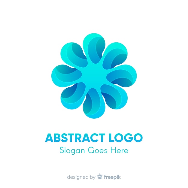 Gradient logo template with abstract shape