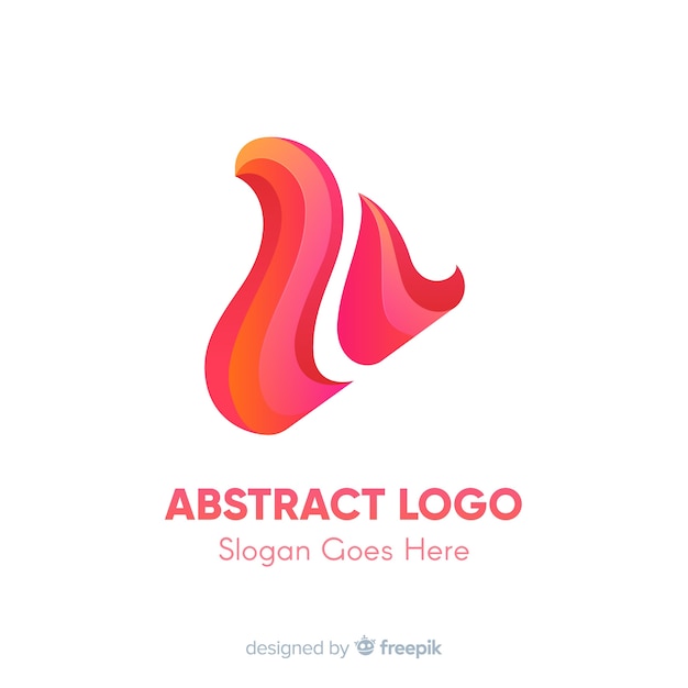 Gradient logo template with abstract shape