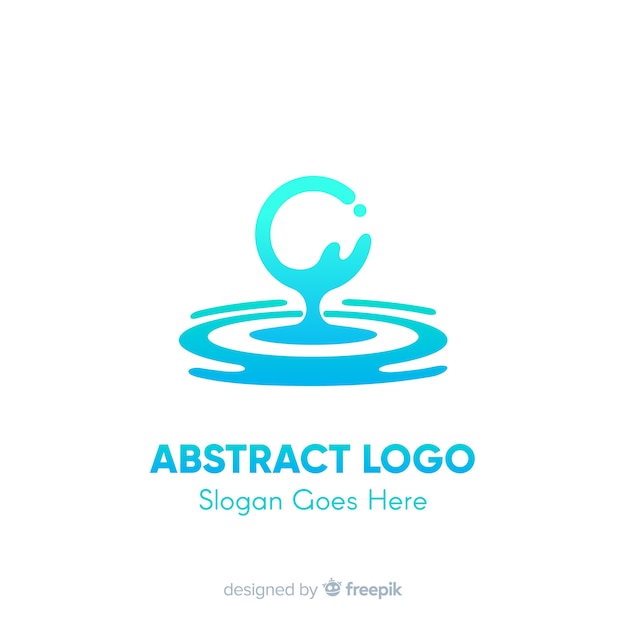 Gradient logo template with abstract shape