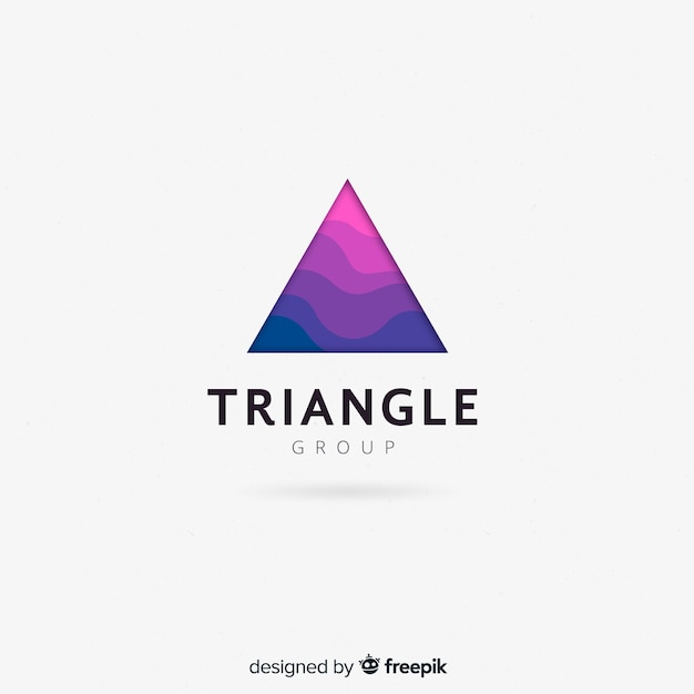 Gradient logo template with abstract shape