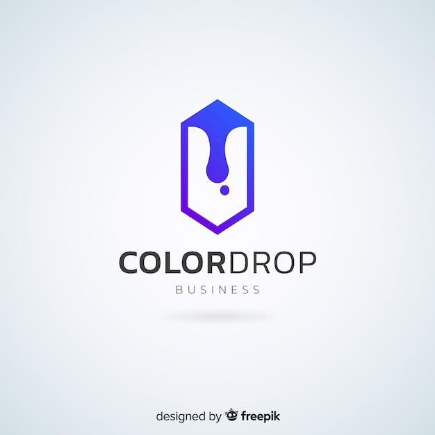 Gradient logo template with abstract shape