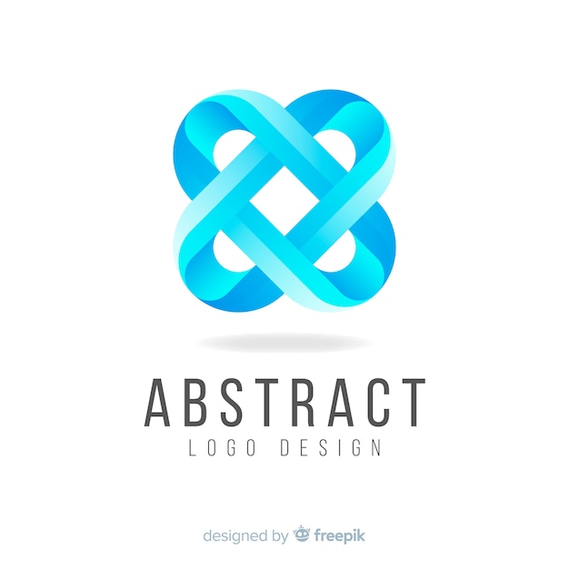 Gradient logo template with abstract shape