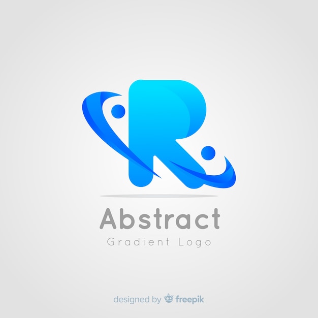 Gradient logo with abstract shape