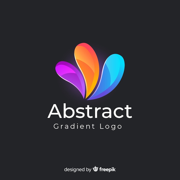 Gradient logo with abstract shape