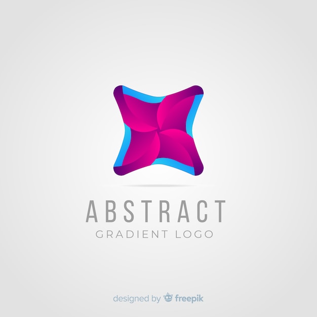 Gradient logo with abstract shape