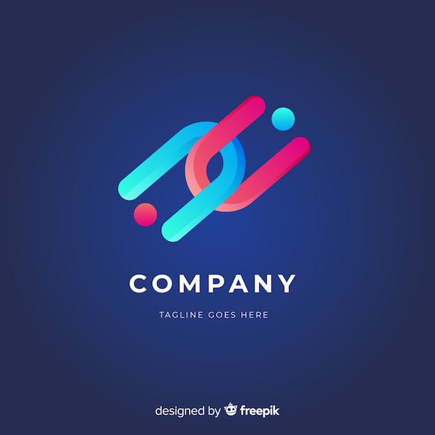 Gradient logo with abstract shape