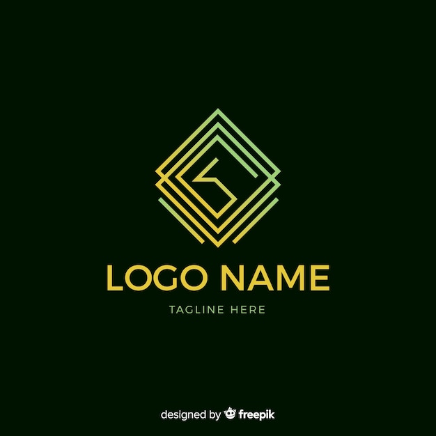 Gradient logo with abstract shape