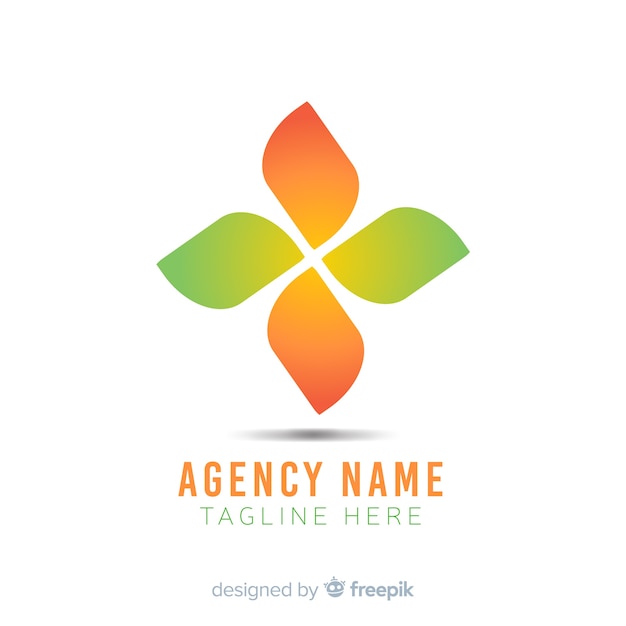 Gradient logo with abstract shape