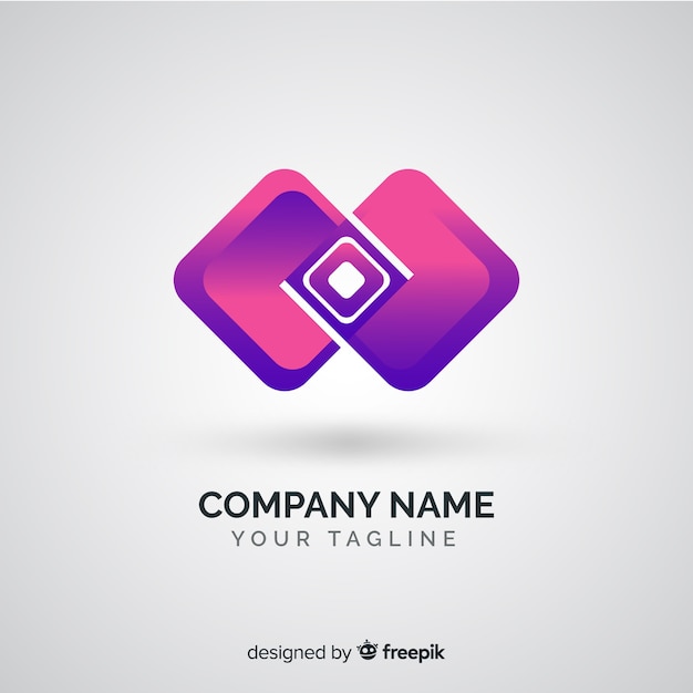 Gradient logo with abstract shape