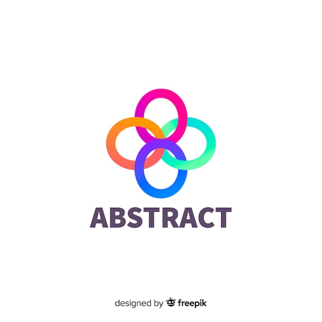 Gradient logo with abstract shape